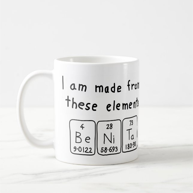 Benita periodic table name mug (Left)