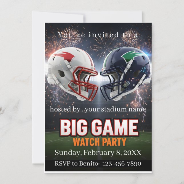  Benito bowl - football Invitation (Front)