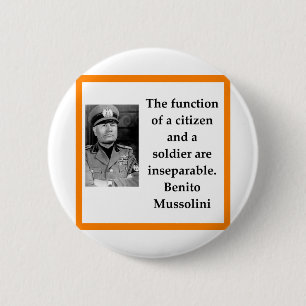 Benito Mussolini 6 Cm Round Badge