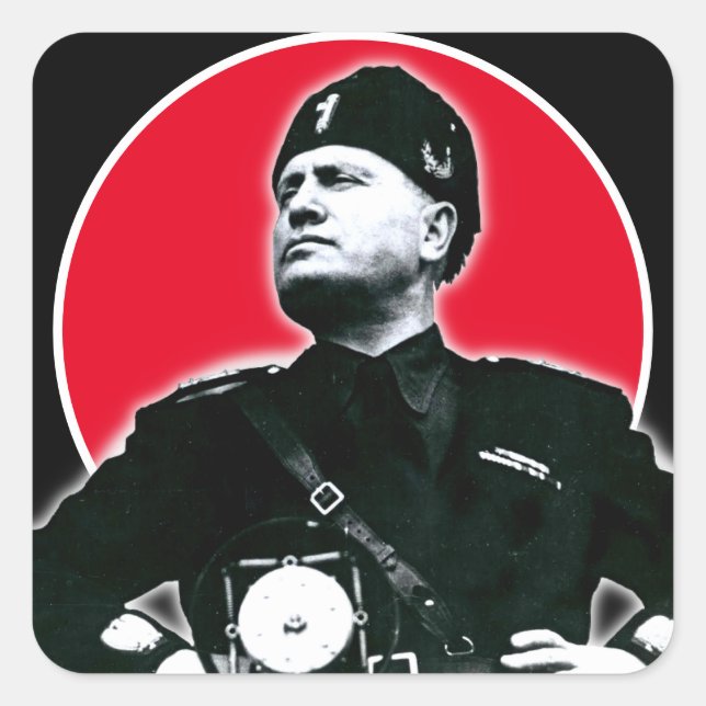 Benito Mussolini Square Sticker (Front)