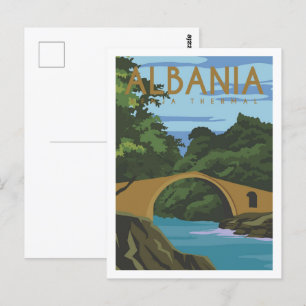 Benja Thermal Albania Travel Place Illustration Postcard