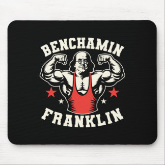Benjamin Benchamin Franklin Bench Press Bodybuildi Mouse Pad