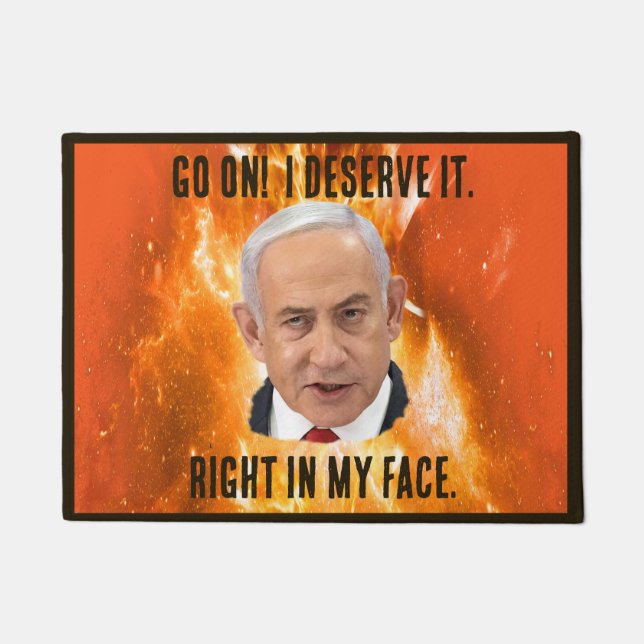 Benjamin "Bibi" Netanyahu Prime Minister of Israel Doormat (Front)