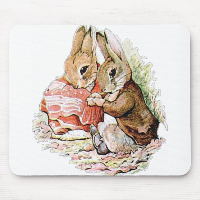 Benjamin Bunny and Peter Rabbit plan their raid Mouse Pad (Front)