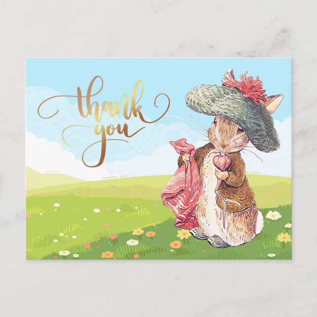 Benjamin Bunny Thank you Postcard (Front)