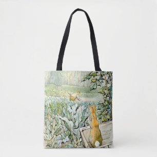 “Benjamin Bunny Watches Farmer Brown” by Beatrix P Tote Bag