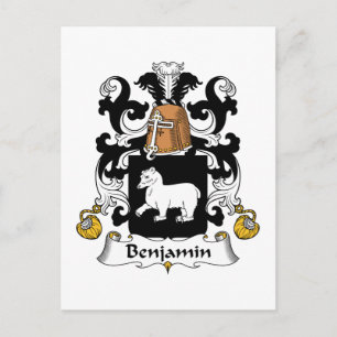 Benjamin Family Crest Postcard