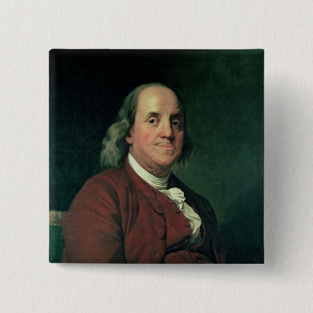 Benjamin Franklin, 1782 15 Cm Square Badge (Front)