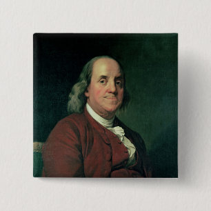 Benjamin Franklin, 1782 15 Cm Square Badge
