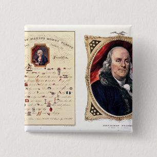 Benjamin Franklin  1847 15 Cm Square Badge