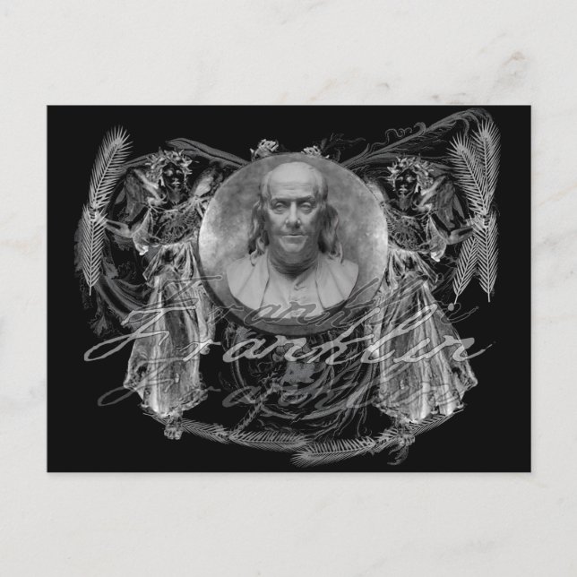 Benjamin Franklin, a Hero Postcard (Front)