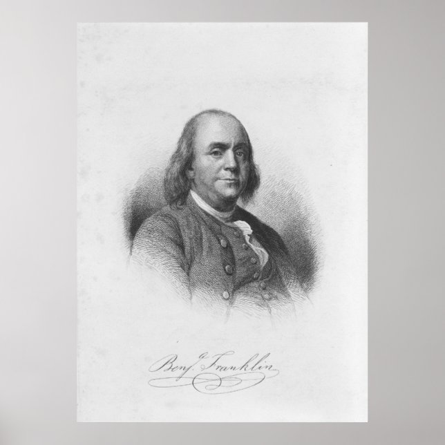 BENJAMIN FRANKLIN by Henry Bryan Hall Poster (Front)