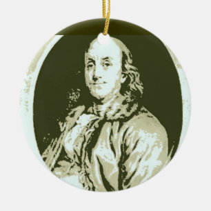 Benjamin Franklin Ceramic Ornament