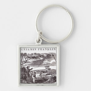 Benjamin Franklin Conducts his Kite Experiment Key Ring