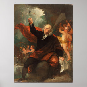 Benjamin Franklin Drawing Electricity from the Sky Poster