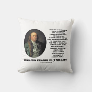 Benjamin Franklin Evaluating Probabilities Quote Cushion