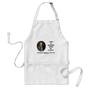 Benjamin Franklin Fish & Visitors Stink In 3 Days Standard Apron