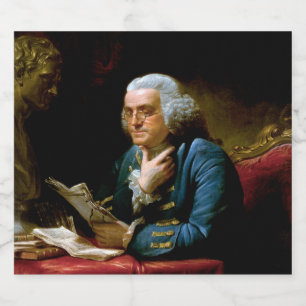 Benjamin Franklin, Founder Inventor Scientist Beer Bottle Label
