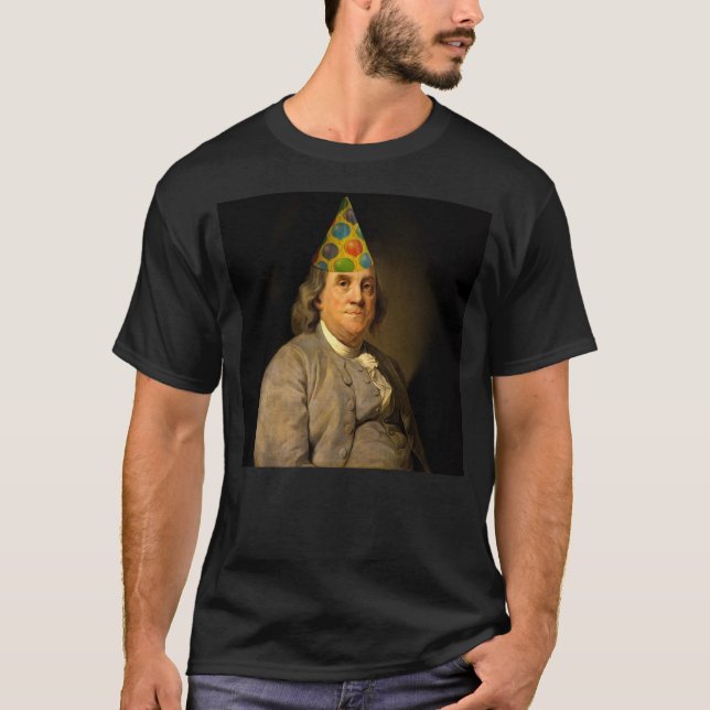 Benjamin Franklin Happy Birthday T-Shirt (Front)