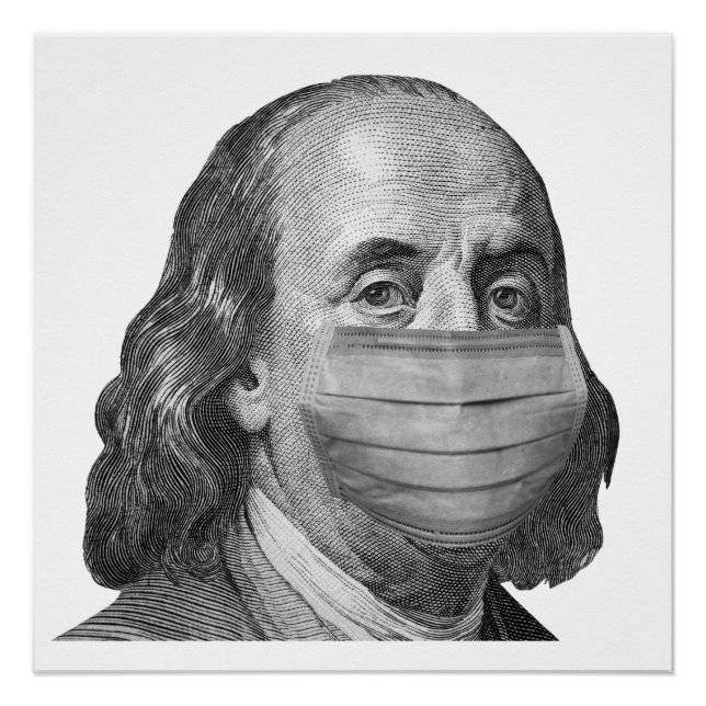 Benjamin Franklin in mask Poster (Front)