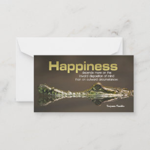 Benjamin Franklin Inspirational Quote "Happiness" Card