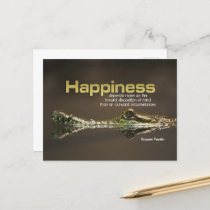 Benjamin Franklin Inspirational Quote "Happiness" Postcard