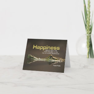 Benjamin Franklin Inspirational Quote "Happiness" Thank You Card