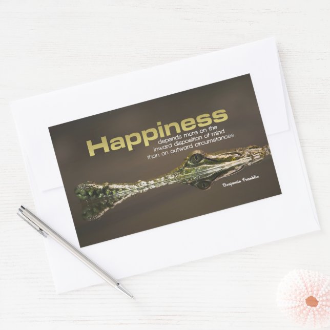 Benjamin Franklin Inspirational Quote Sticker (Envelope)
