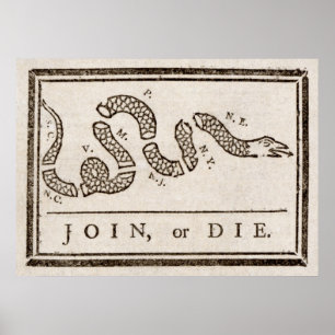 Benjamin Franklin Join or Die Cartoon Print