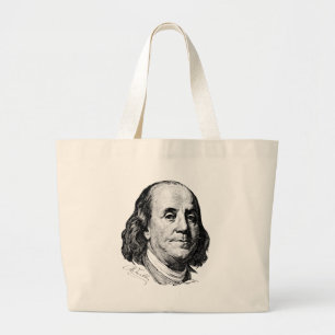 Benjamin Franklin Large Tote Bag
