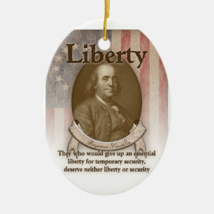 Benjamin Franklin – Liberty Ceramic Ornament