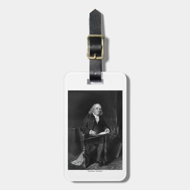 Benjamin Franklin Luggage Tag (Front Vertical)
