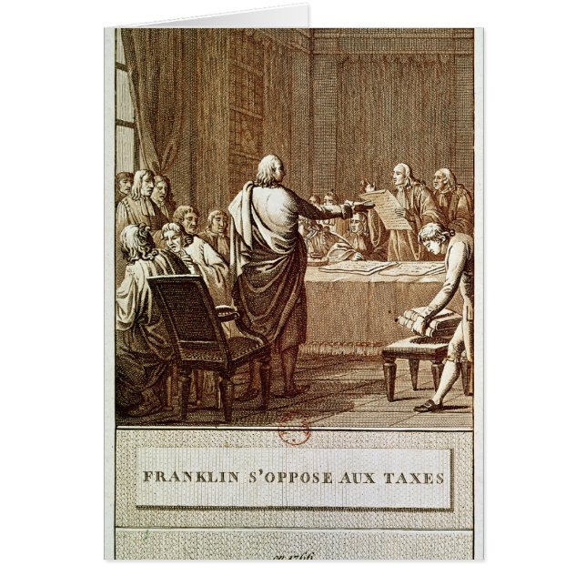 Benjamin Franklin Presenting his Opposition (Front)