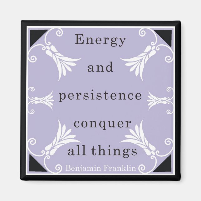 Benjamin Franklin Quote Magnet (Front)