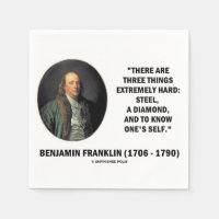 Benjamin Franklin Three Things Extremely Hard