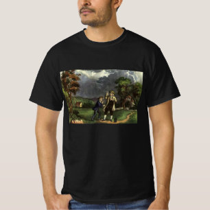 Benjamin Franklin's Kite and Lightning Experiment T-Shirt