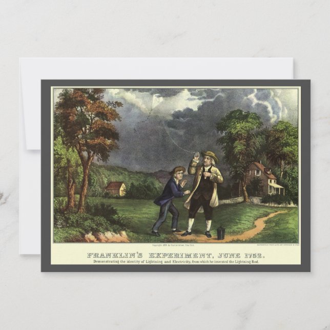 Benjamin Franklin's Lightning and Kite Experiment (Front)