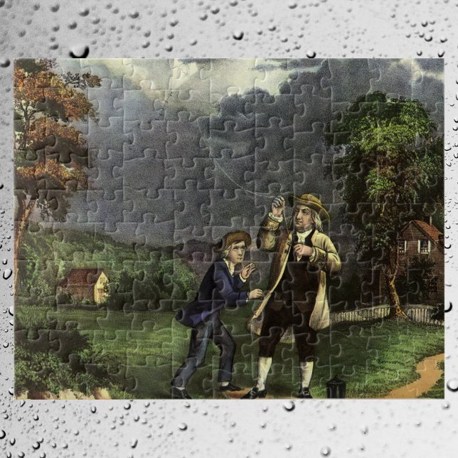 Benjamin Franklin's Lightning and Kite Experiment Jigsaw Puzzle (Creator Uploaded)