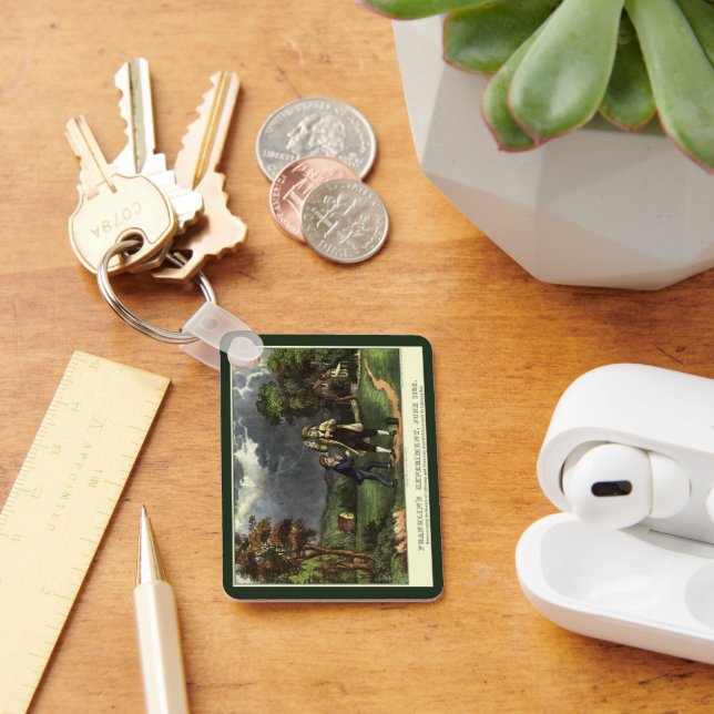 Benjamin Franklin's Lightning and Kite Experiment Key Ring (Desk)