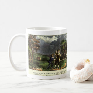 Benjamin Franklin's Lightning with Kite Experiment Coffee Mug