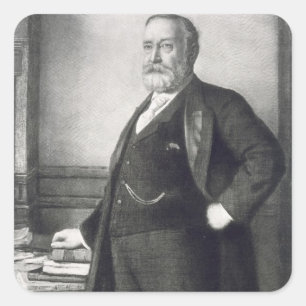 Benjamin Harrison (1833-1901), 23rd President of t Square Sticker