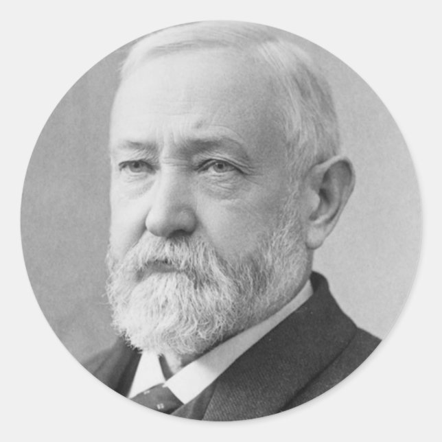 Benjamin Harrison 23 Classic Round Sticker (Front)
