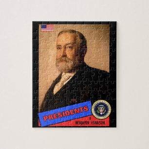 Benjamin Harrison Baseball Card Jigsaw Puzzle