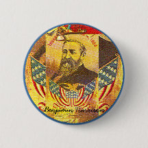 Benjamin Harrison - Button