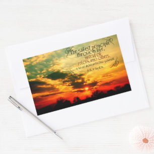 Benjamin Haydon Inspirational Quote "Perfecting" Rectangular Sticker