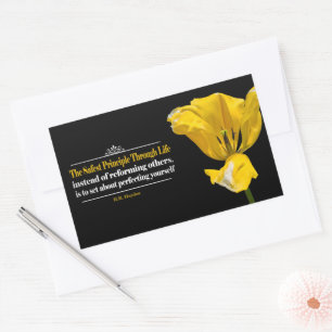 Benjamin Haydon Inspirational Quote "Principle" Rectangular Sticker