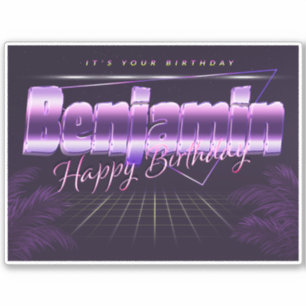 Benjamin Name Vorname retro Sticker Geburtstag