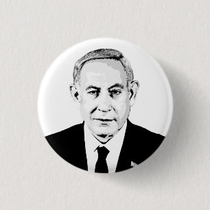 Benjamin Netanyahu 3 Cm Round Badge