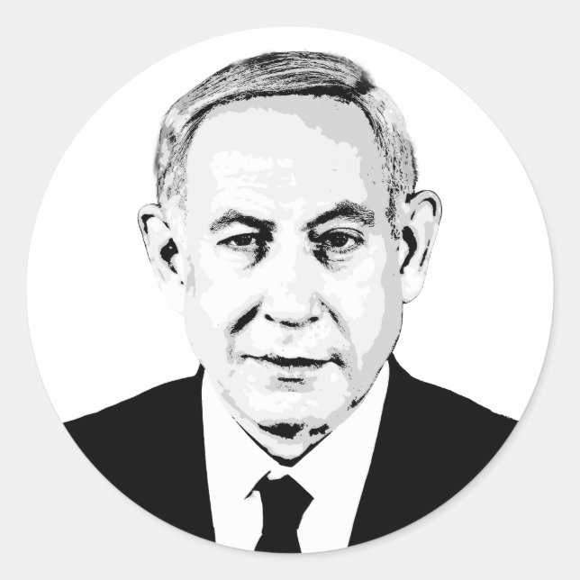 Benjamin Netanyahu Classic Round Sticker (Front)