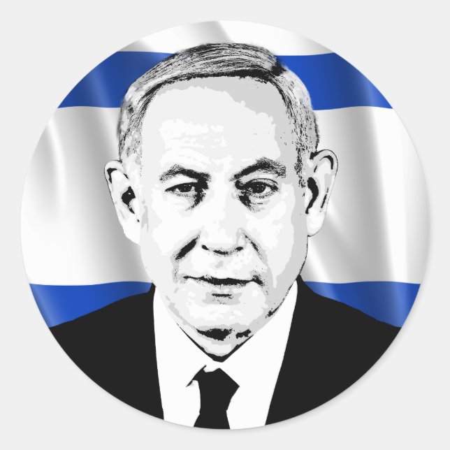 Benjamin Netanyahu Israeli Prime Minister Classic Round Sticker (Front)